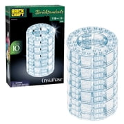 Brickcraft Crystal Vase Building Kit 118-Piece Set, Bricktanicals Collection, Clear Display Vase for Brick Flowers
