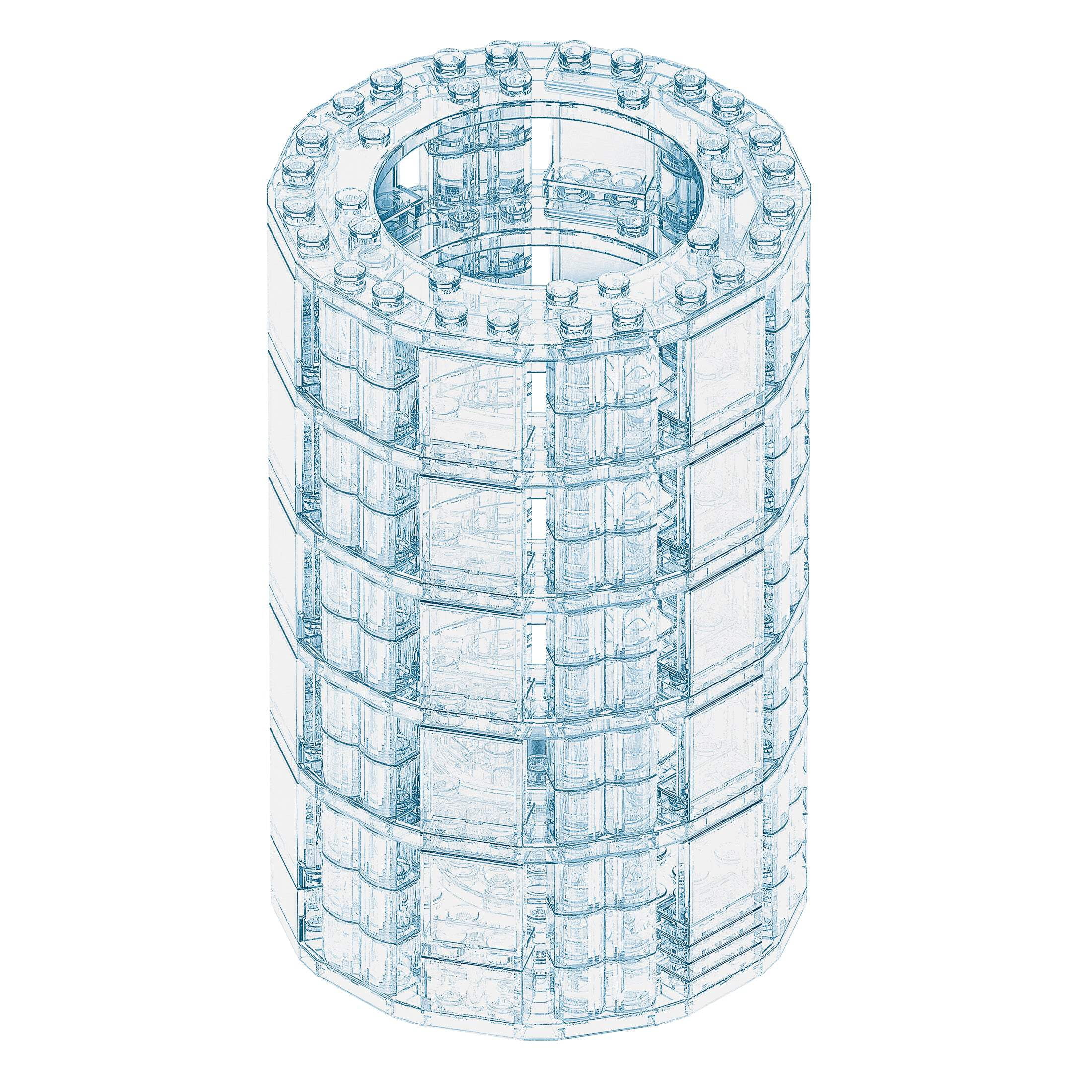 Brickcraft Crystal Vase Building Kit (118-Piece Set), Bricktanicals Collection, Clear Display Vase for Brick Flowers, Elegant Addition to Any Arrangement