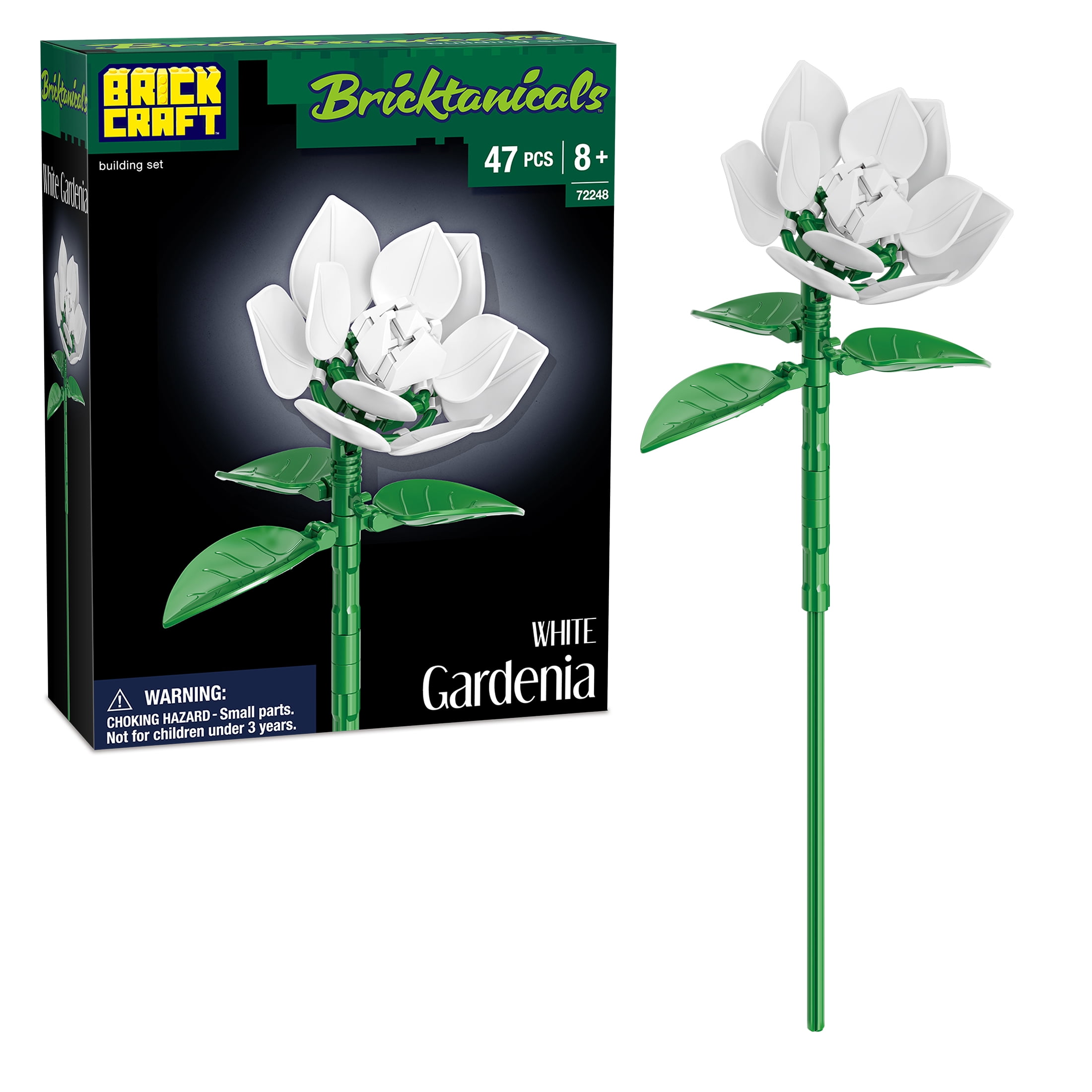 Brickcraft White Gardenia Building Kit (47-Piece Set