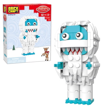Brickcraft Rudolph the Red-Nosed Reindeer Bumble Brick Building Kit (92-Piece Set), Christmas Decoration, Collectible Holiday Figure, Nostalgic Gift