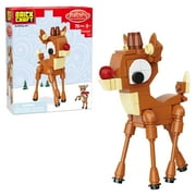 Brickcraft Rudolph the Red-Nosed Reindeer Rudolph Decoration Brick Building Kit (85-Piece Set), Hanging Christmas Décor, Collectible Holiday Ornament