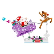 Brickcraft Rudolph the Red-Nosed Reindeer Santa s Sleigh Brick Building Kit 586-Piece Set, Holiday Collectible, Christmas Display, Festive Brick Toy