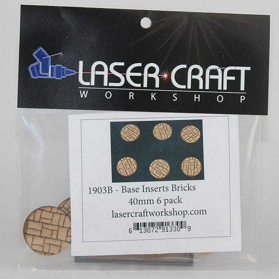BRICKS 40MM BASE INSERTS (6 PACK)