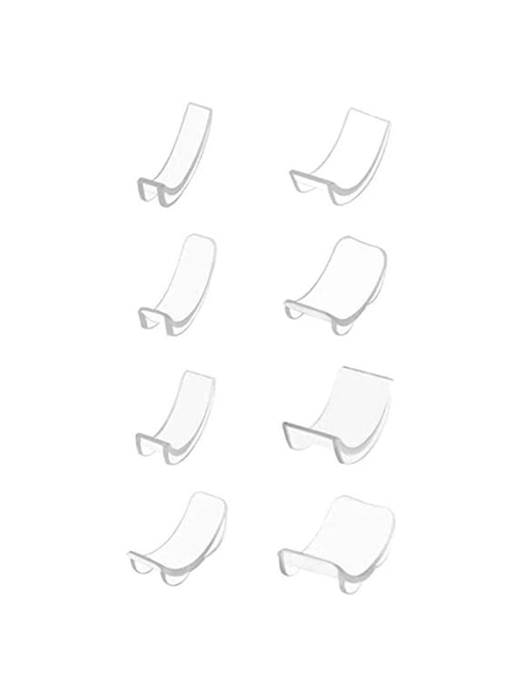 8-Pack Transparent Ring Size Adjusters for Loose Rings, Fits 1-10 mm Bands