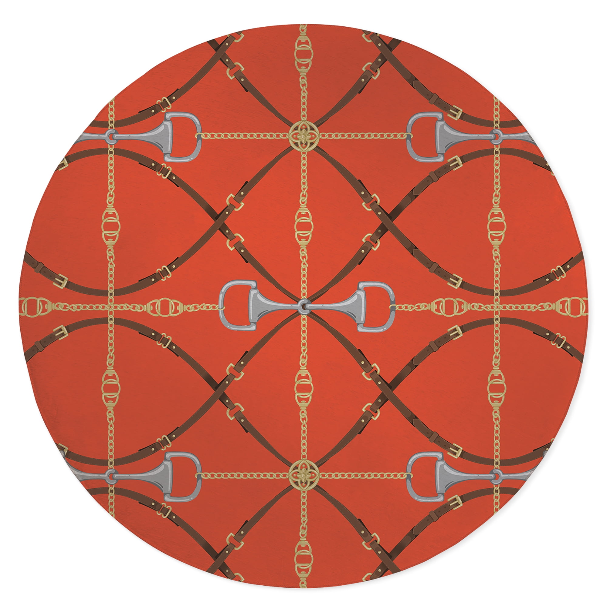 BRIDAL & BITS CRISS CROSS BRIGHT ORANGE Area Rug By Kavka Designs ...