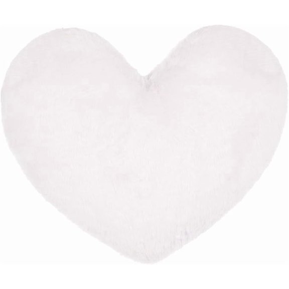 BRIG- Heart Shaped Decorative Throw Pillow Plush White