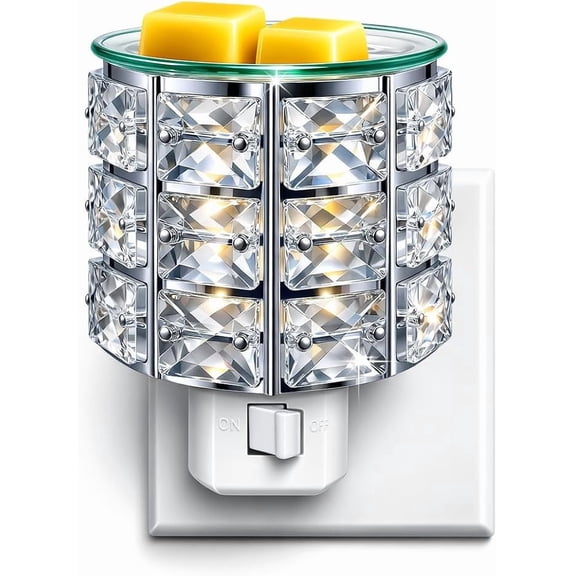 BRIG- Warmers Pluggable Fragrance Warmer- Decorative Plug-in for Warming Scented Candle (Silver)