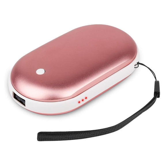 BRIGENIUS USB Rechargeable Hand Warmers Pocket Hot Hand Warmer Powerbank, Rose Red