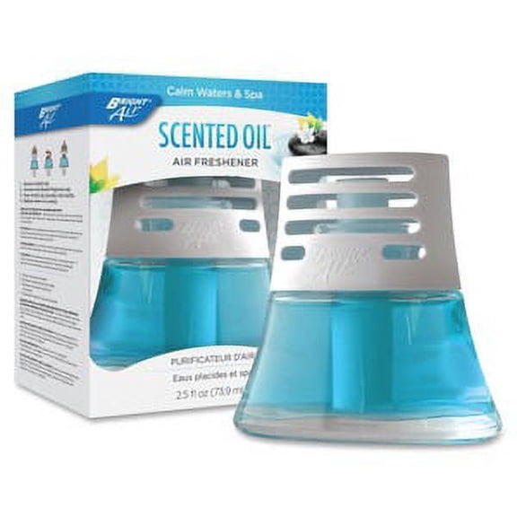 BRIGHT Air Scented Oil Air Freshener, Calm Waters and Spa, Blue, 2.5 Oz