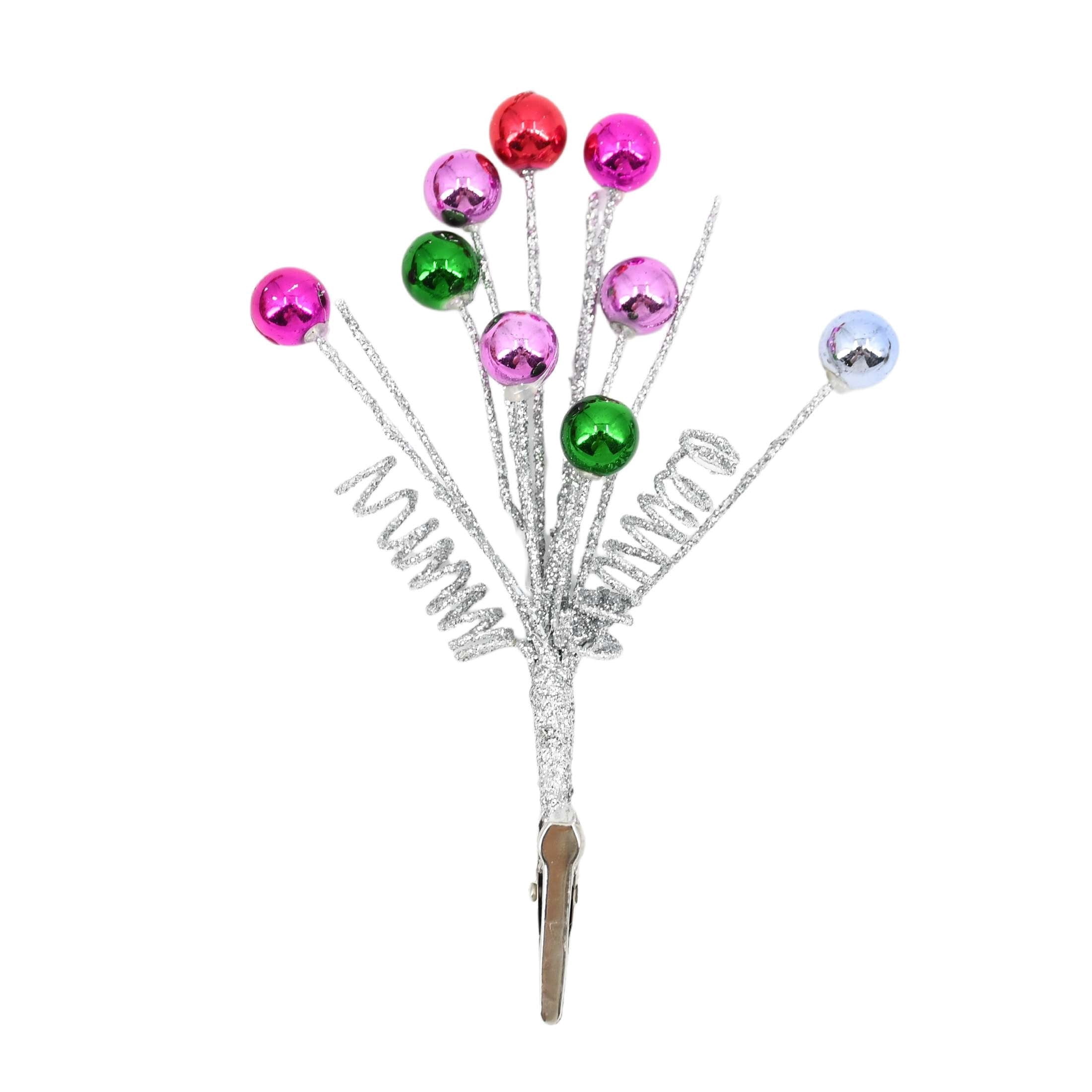 Multicolor Metallic Ball Mini Christmas Clip Ornament, 5", by Holiday Time