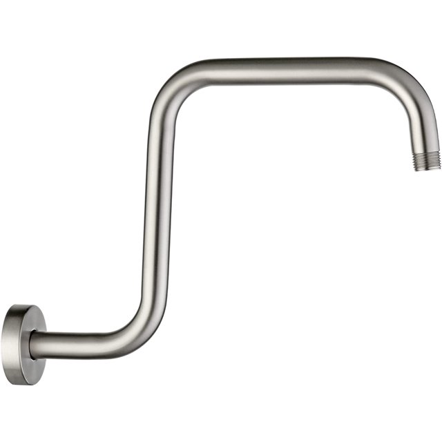 BRIGHT SHOWERS 13 Inch Shower Head Extension Arm with Flange S Shaped