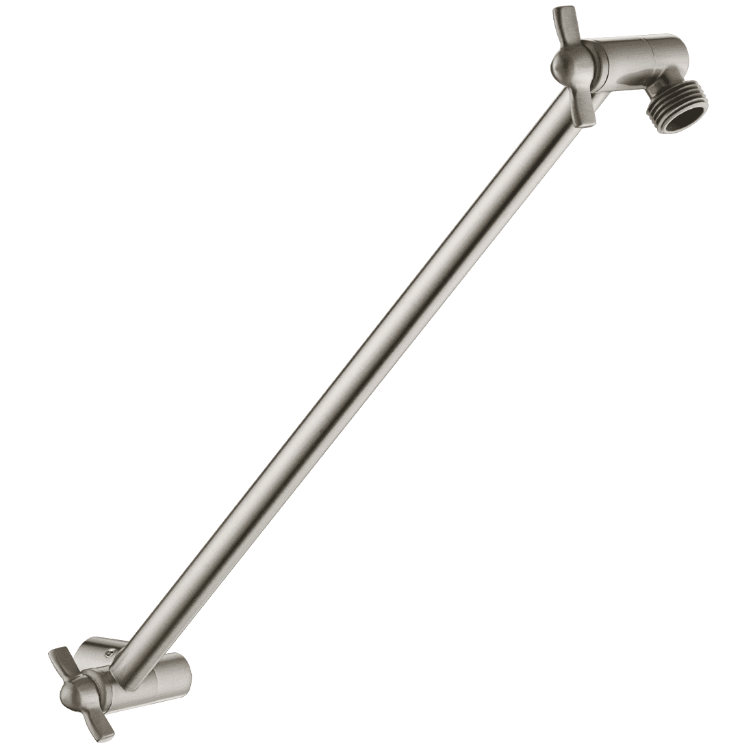BRIGHT SHOWERS 15 Inch Extra Long Shower Head Extension Arm, Solid