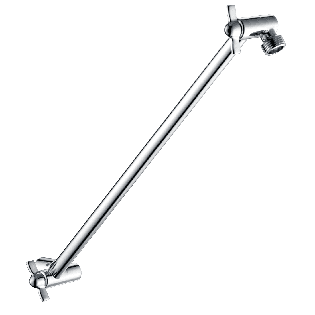 BRIGHT SHOWERS 15 Inch Extra Long Shower Head Extension Arm, Solid