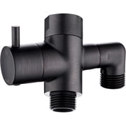 BRIGHT SHOWERS Brass Shower Arm Diverter Valve for Hand held Showerhead and Fixed Spray Head, 3-Way Shower Head Diverter Valve, Oil-Rubbed Bronze