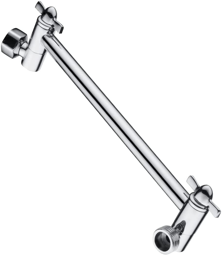 BRIGHT SHOWERS Brass Shower Head Extension Arm for Rain and Handheld