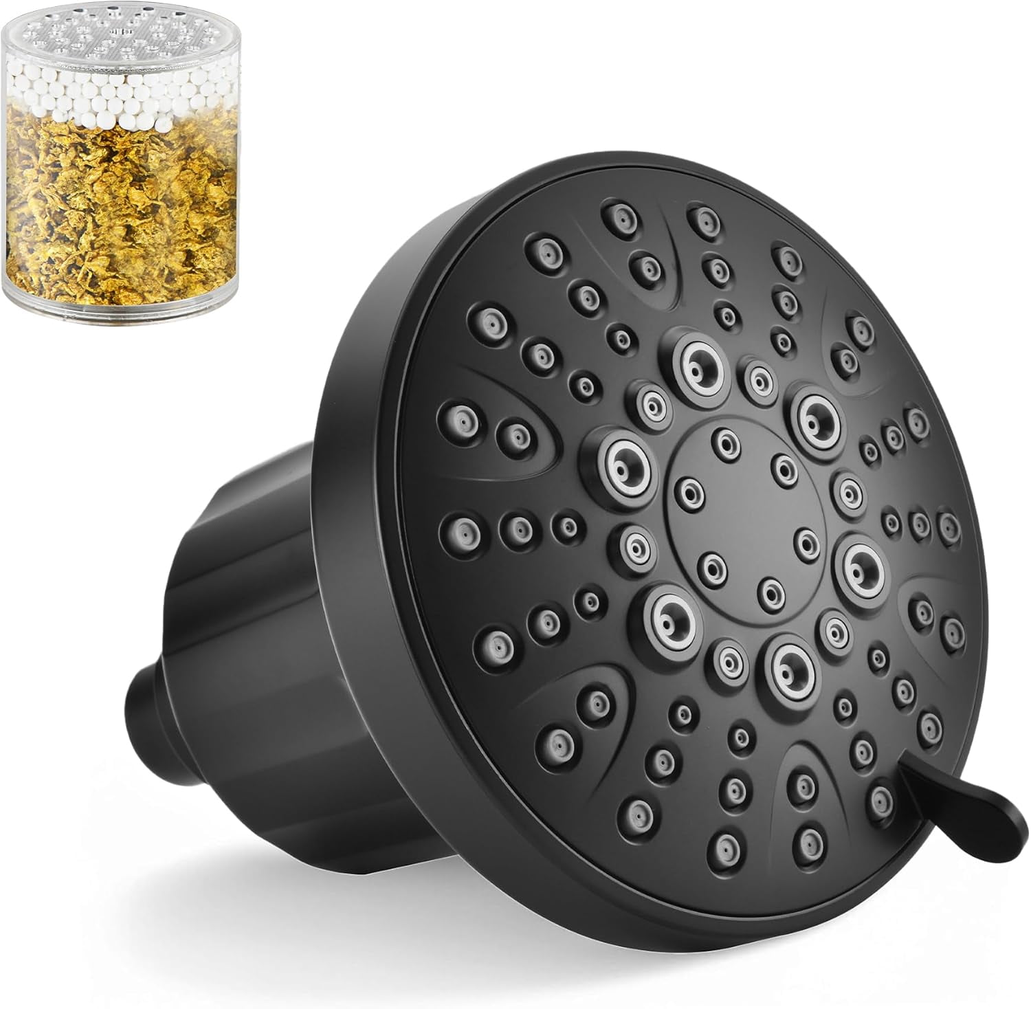 BRIGHT SHOWERS Filtered Shower Head, High Pressure Shower Filter for ...