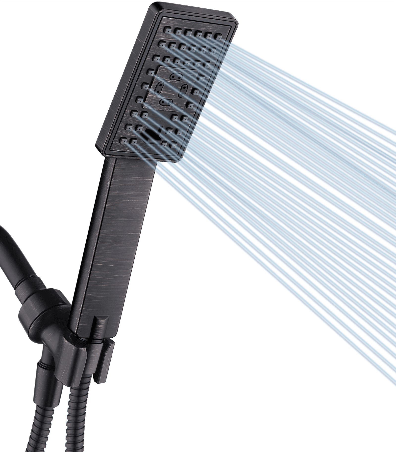 BRIGHT SHOWERS Handheld Shower Head High Pressure Bronze Shower Heads ...