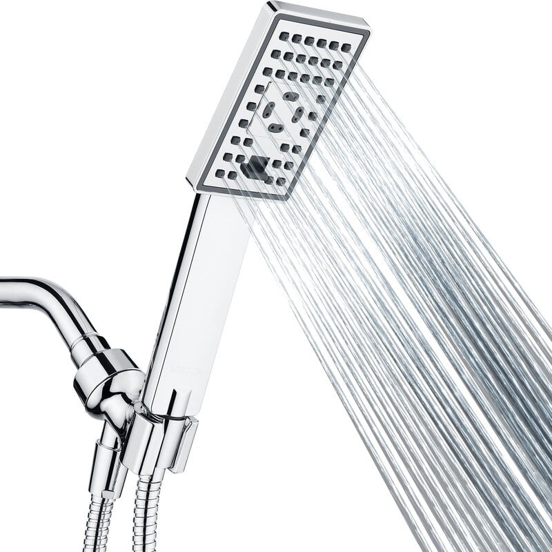 BRIGHT SHOWERS High Pressure Handheld Shower Head Set, High Flow Hand ...