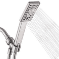 thumbnail image 1 of BRIGHT SHOWERS High Pressure Handheld Shower Head Set, High Flow Hand Held Showerhead with 60" Long Stainless Steel Hose and Adjustable Wall Bracket, 3 Spray Setting Shower Wand, Brushed Nickel, 1 of 11