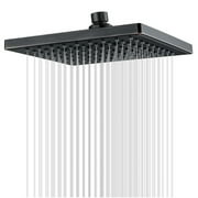 BRIGHT SHOWERS Rain Shower Head, High Pressure Waterfall Showerhead with Adjustable Angle Luxury Bathroom Overhead Shower 9 Inch Square - Oil-Rubbed