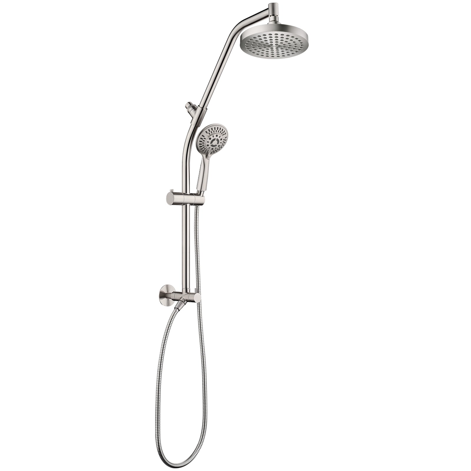 BRIGHT SHOWERS Rain Shower Heads Combo with High Pressure Handheld ...
