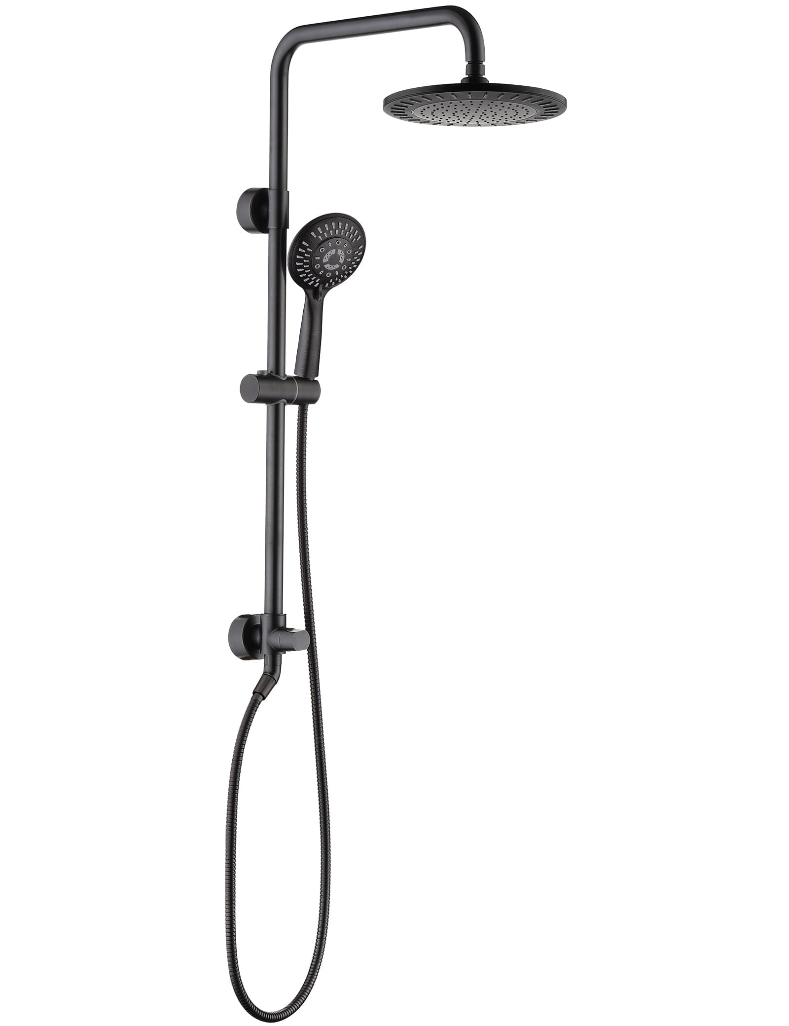 Oil-Rubbed Bronze Dual Shower Head with Adjustable Height