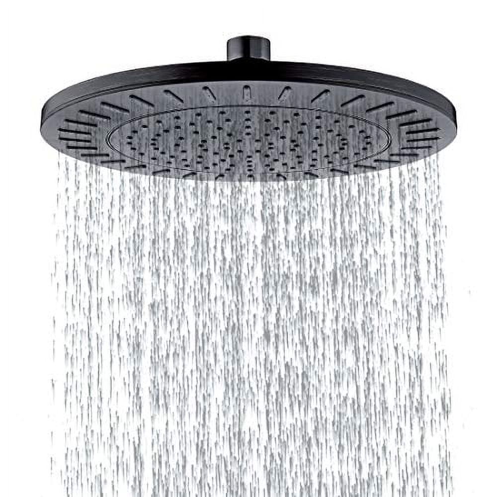 BRIGHT SHOWERS Round Rain Shower Head 9 Inch High Pressure Rainfall