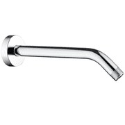 BRIGHT SHOWERS Shower Arm with Flange 10 Inches Solid Brass Shower Head Extension Arm, Wall Mounted Shower Pipe Arm for Rainfall Shower Head and Handheld Showerhead, Chrome
