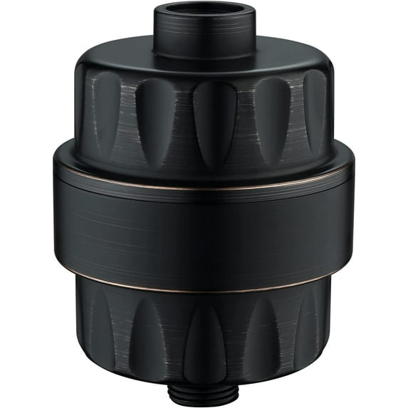 BRIGHT SHOWERS Shower Head Filter for Hard Water Universal Multi-Stage Shower Water Filter and Softener Removes Chlorine Black