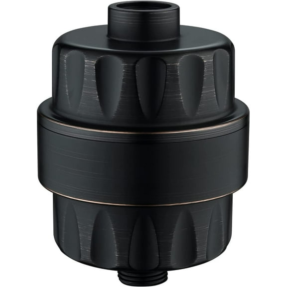 BRIGHT SHOWERS Shower Head Filter for Hard Water Universal Multi-Stage Shower Water Filter and Softener Removes Chlorine Black