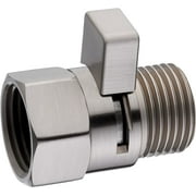 BRIGHT SHOWERS Water Flow Control Valve, Brass Shower Valve with Handle Lever, Flow Regulator Water-Saver Volume, Brushed Nickel