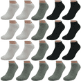 thumbnail image 1 of BRIGHT STAR Women's Low Cut Ankle Socks, Comfortable and Durable Polyester Blend, Designed for Work, Travel, Running, and Everyday Fashion, Machine Washable, Women's Socks, 9-11 (Pack of 20 Pairs), 1 of 8