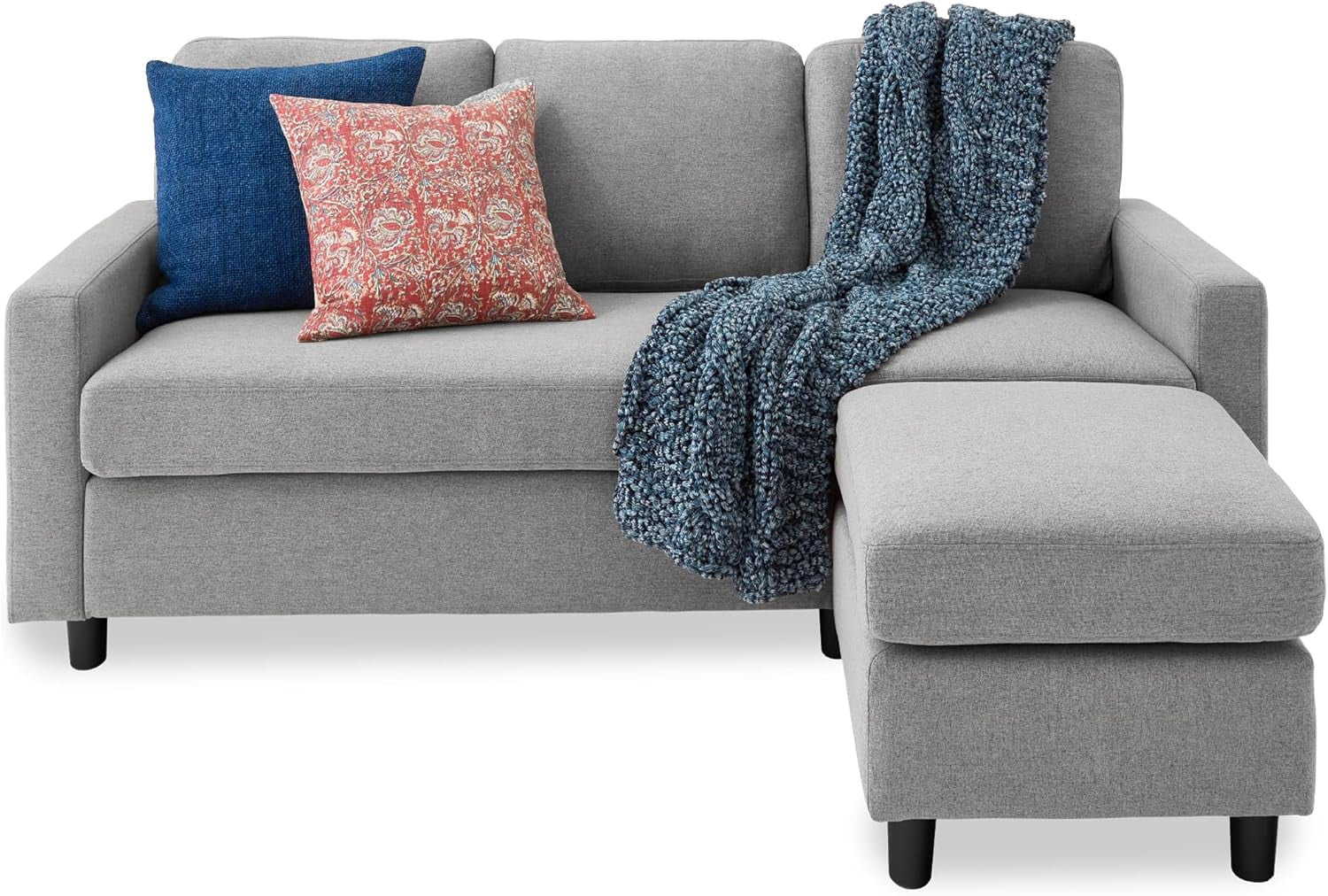 BRIGHTFAR Upholstered Sectional Sofa for Home, Apartment, Dorm, Bonus ...