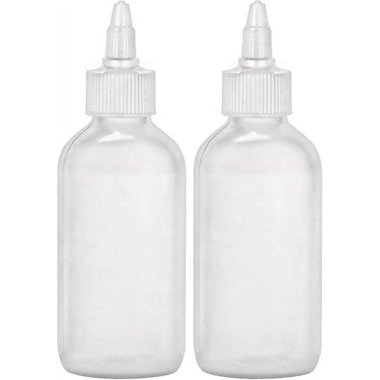 LISHINE 50 Pack 1oz Plastic Squeeze Bottles with Twist Top Cap, Boston Dispensing Bottles Small Twist Top Applicator Bottle, Min