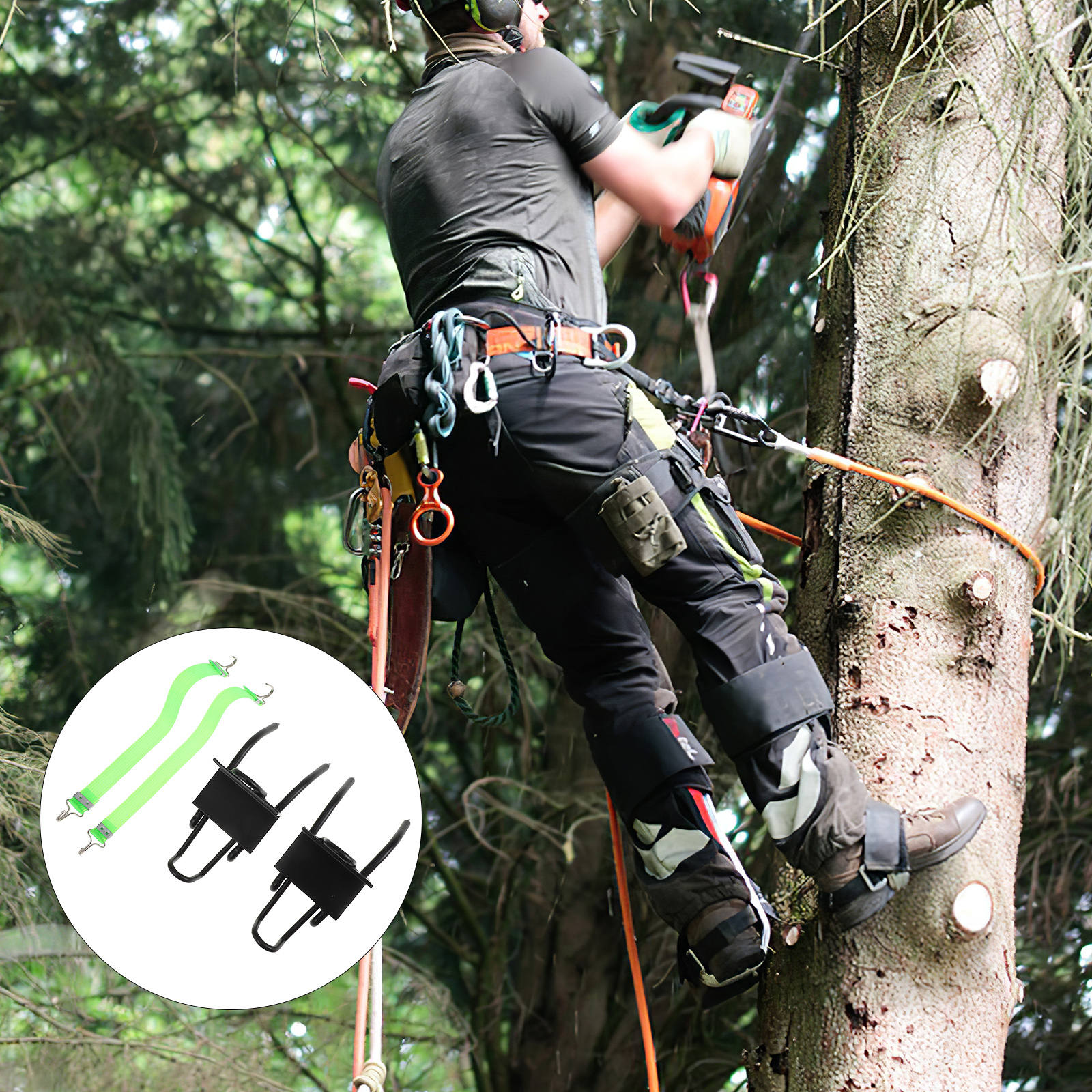 BRIGHTFUFU 1 Pair Multi Climbing Spikes with Metal Material for Professional Electricians and Stability