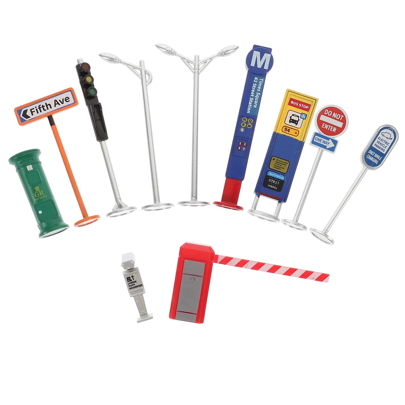 BRIGHTFUFU 1 Set Traffic Signs Playset Educational Models for Indoor ...