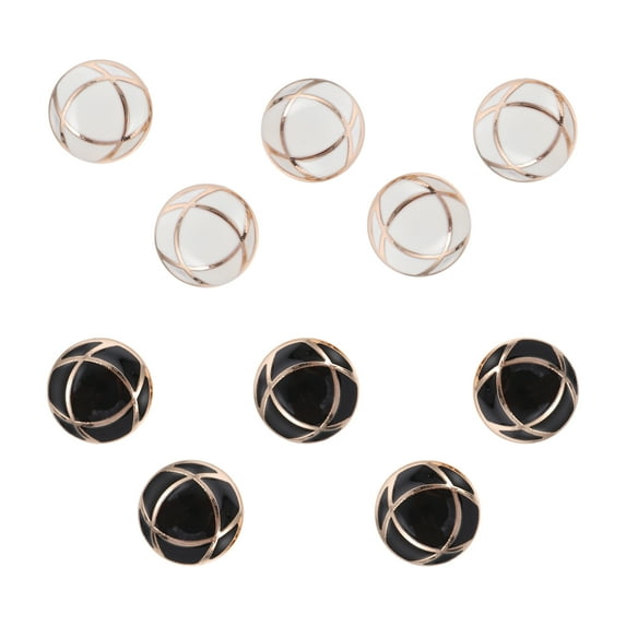 BRIGHTFUFU 10 Pcs Classic Metal Round Flat Sewing Buttons for DIY ...