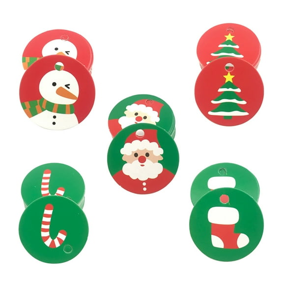 BRIGHTFUFU 100PCS Name Tags for Bag Paperboard Assorted Color DIY Craft Festive Style