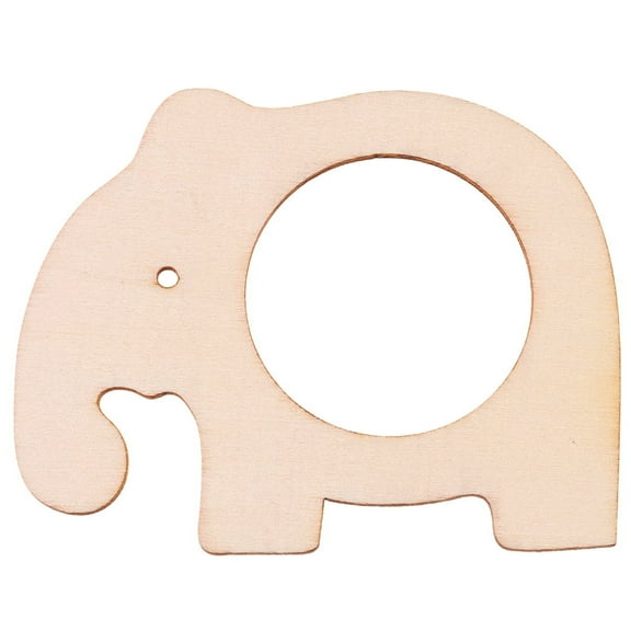 BRIGHTFUFU 10Pcs Craft Napkin Rings for Diy Decoration in Wood 3.5x2.8x0.1in