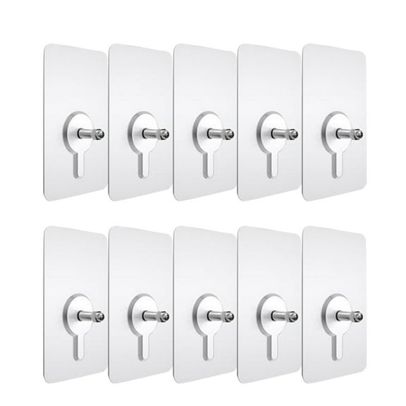 BRIGHTFUFU 10Pcs Non-Mark Hook Strong Non-Marking Hooks for Photo Hanging Kit