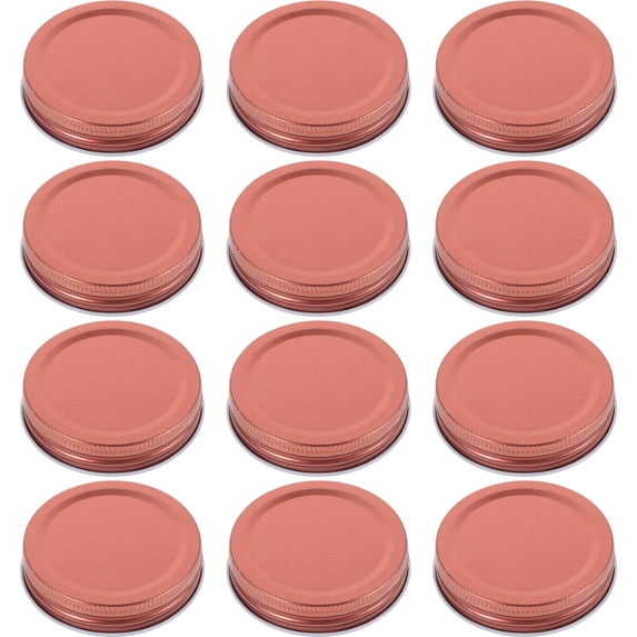 BRIGHTFUFU 12pcs Round Lids for Jars Leak-proof Metal Lids Airtight Jars Lids Replacement Jar Supply
