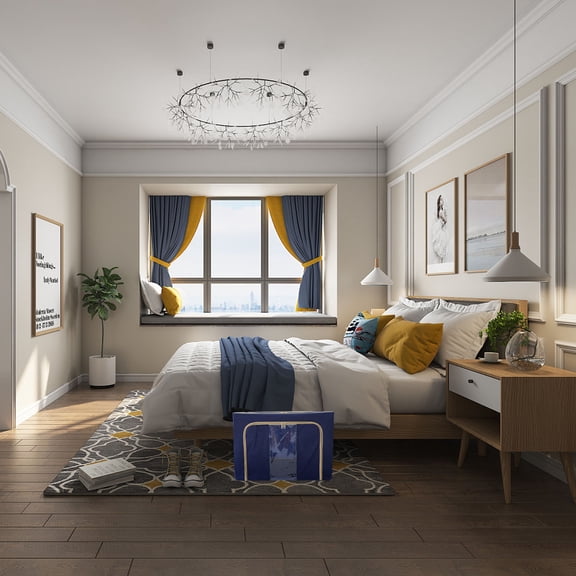 BRIGHTFUFU 1Pack Foldable Clothes with Steel Rack for Blanket Quilt Rectangular Design