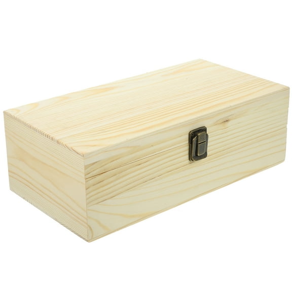 BRIGHTFUFU 1Pack Portable Essential Oil Holder Wooden Storage Box 9.8x5.9x3.5in Aromatherapy Users