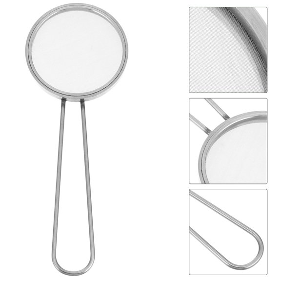 BRIGHTFUFU 1Pack Silver Cylindrical Stainless Steel Test Sieve for Tissue Processing 15X5.7CM
