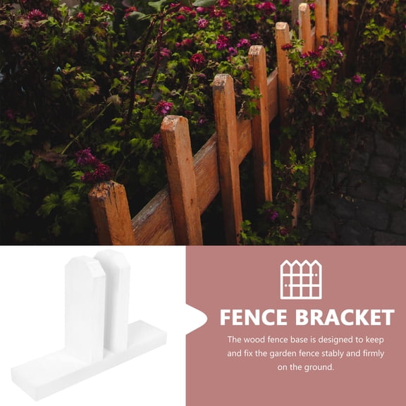 TABLZONE Durable Wooden Fence Base, White, for Stable DIY Garden Fences