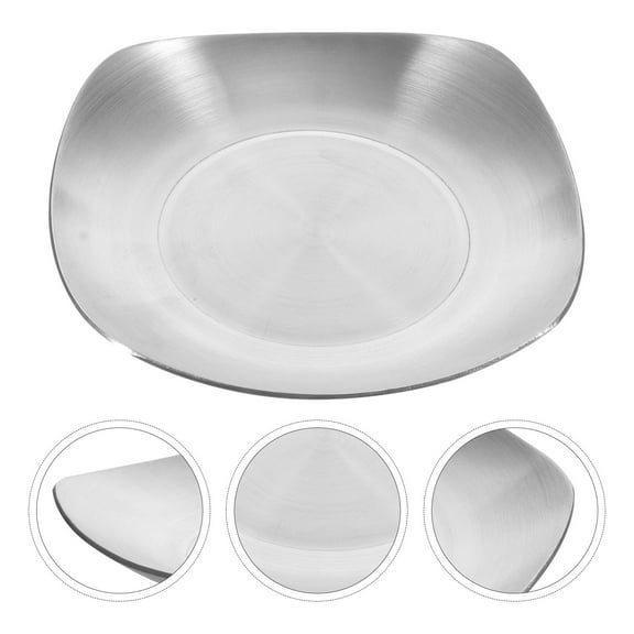 BRIGHTFUFU 1Pcs Flat Bottom Plate for Sauce Dipping Plate 4.13X3.73in