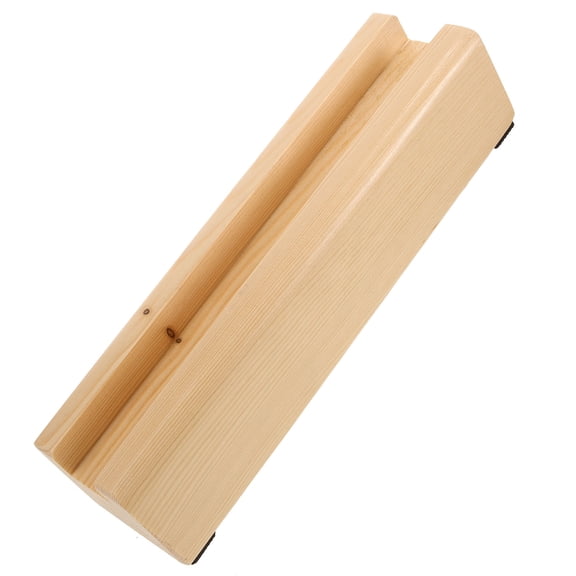 BRIGHTFUFU 1Pcs Khaki Wood Mirror Support for Interior Designers with Stable Fixing and Multi-Use Features 11.8x2.8x2.6in