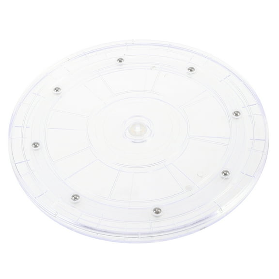 BRIGHTFUFU 1Pcs Serving Tray Turntable Round Plastic 9 Inches for Craft Room