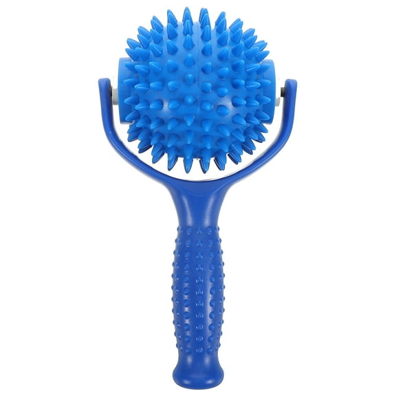 BRIGHTFUFU 1Set Massage Roller Round Blue PVC for Deep Tissue Muscle Relief 8.7X4.3X3.5in