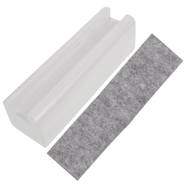 BRIGHTFUFU 1Set Mirror Stand Full Length Wooden Texture White Modern Style for Home Decor